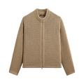 Kith Crochet Luke Zip Front Sweater "Durum"
