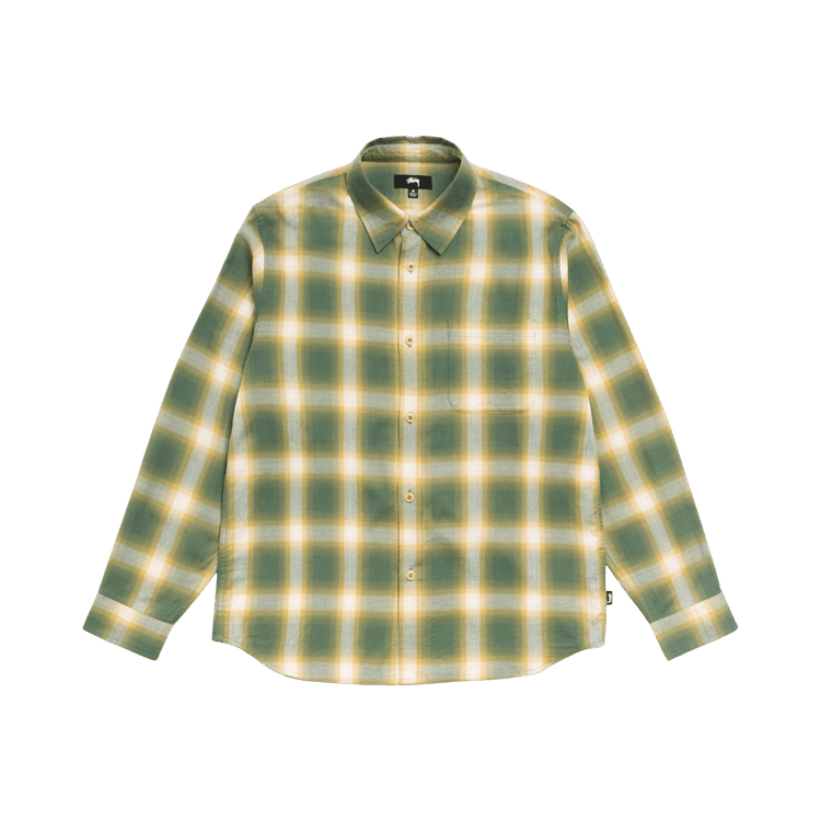 Stussy Beach Ombre Plaid Shirt "Green"