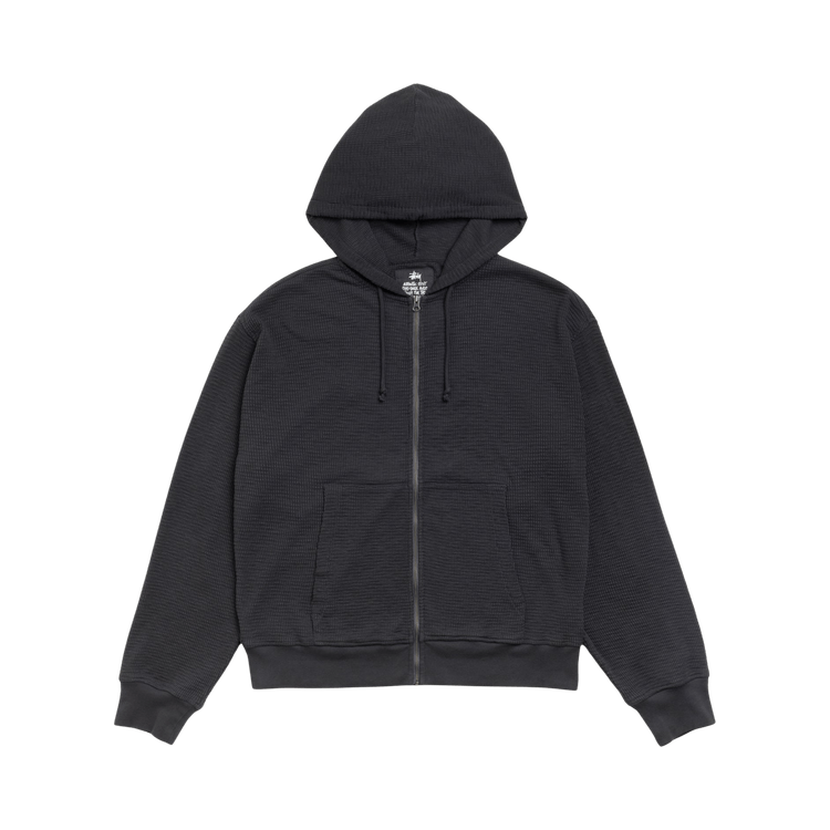 Stussy Lightweight Thermal Hoodie "Faded Black"