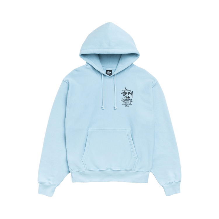 Stussy Summer Classics Hoodie Garment Dyed "Sky Blue"