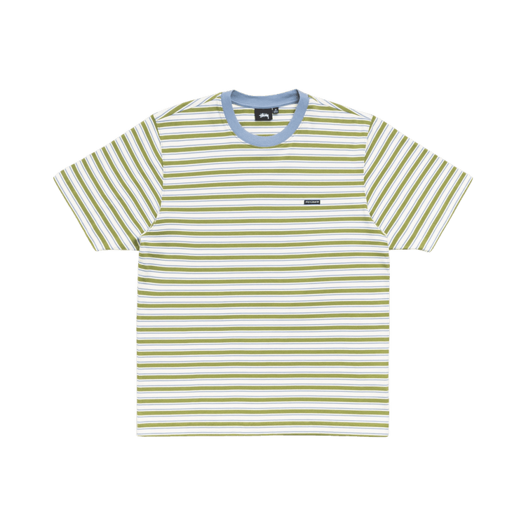 Stussy Beach Stripe Tee "Moss"