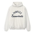 Fear of God Essentials Yankees Sport Hoodie "Oatmeal Heather W Dark Sapphire Pinstripes"
