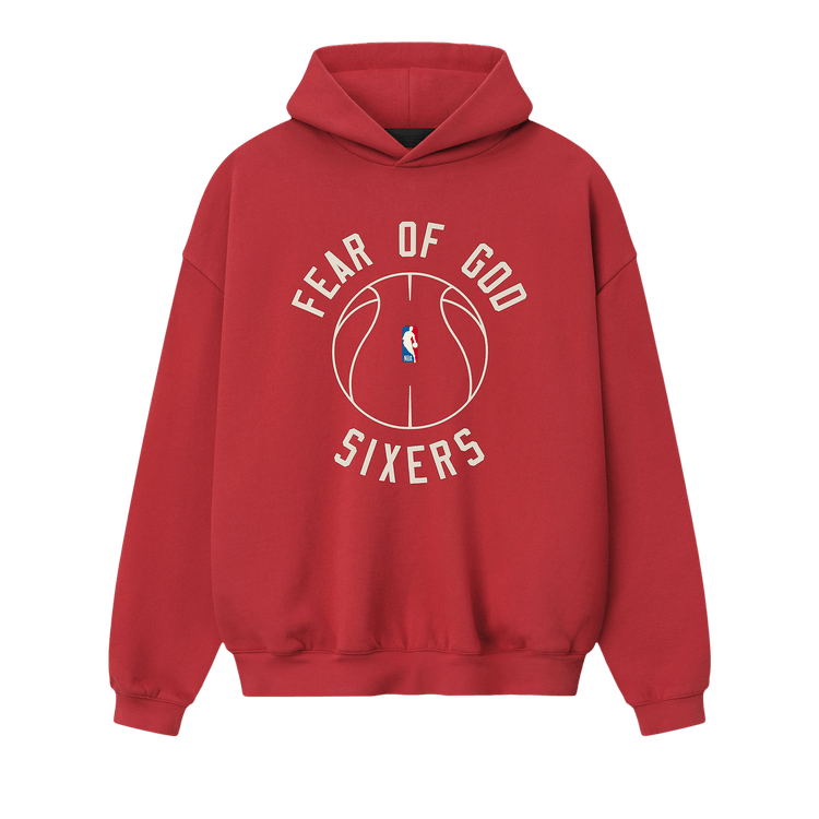 Fear of God Essentials Sixers X Barkley Hendricks 90s Hoodie "Faded Garnet"