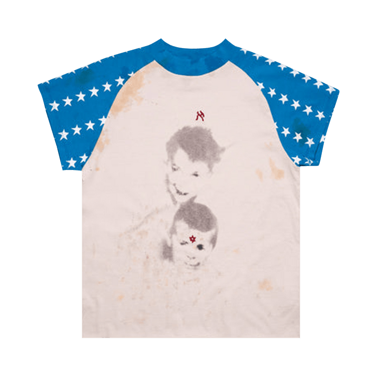 Enfants Riches Déprimés Down Syndrome Aleph Raglan T-Shirt "White/Blue"