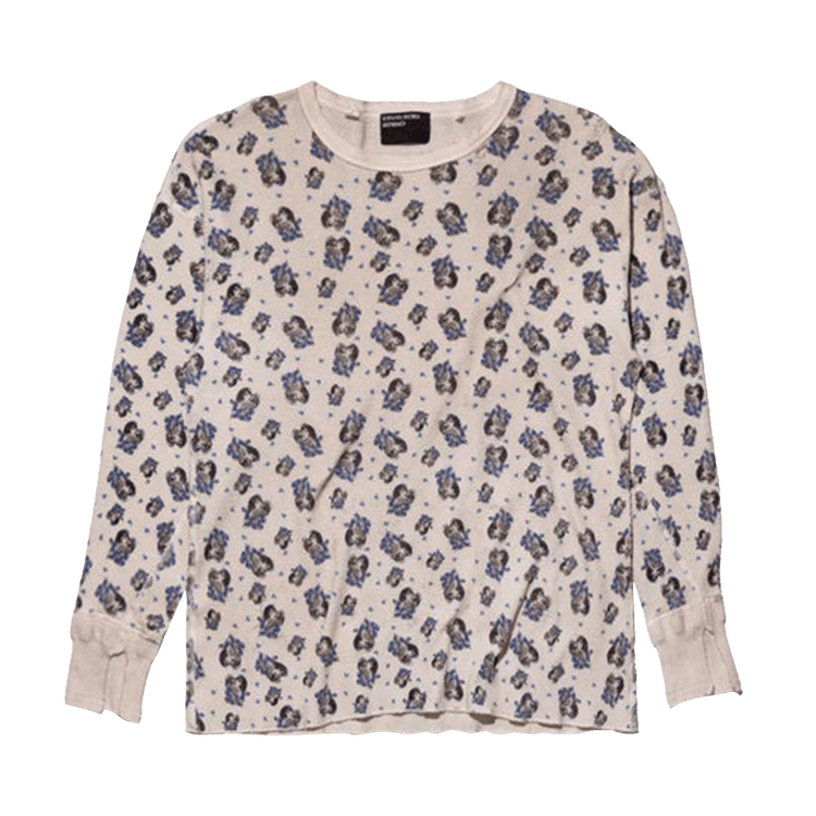 Enfants Riches Déprimés Brain's Heart Allover Thermal Long-Sleeve T-Shirt 'Dirty White'