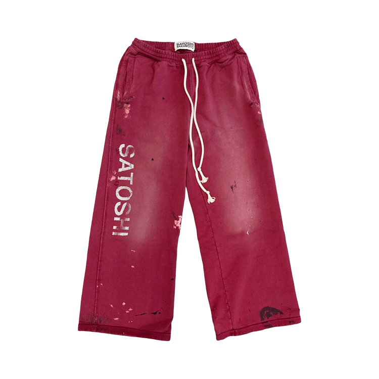 Satoshi Nakamoto Luke Fleece Sweatpant "Burgundy"