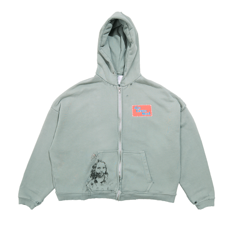 Paly Hollywood Alta Cienega Zip Hooded Sweatshirt "Green"
