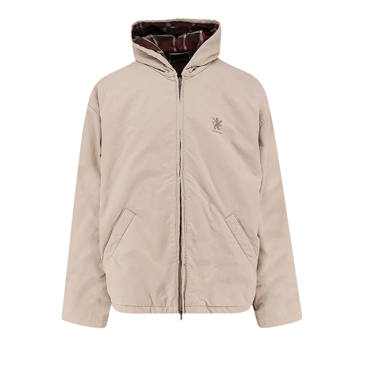 Balenciaga Hooded Zip Up Jacket "Light Beige"