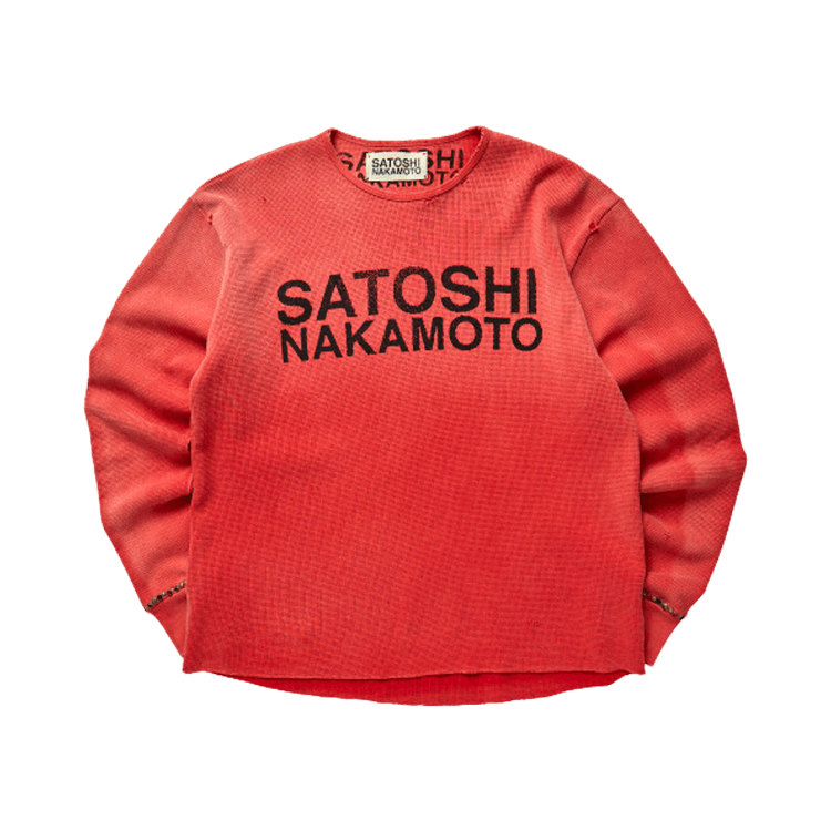 Satoshi Nakamoto Logo Thermal With Studs "Red"