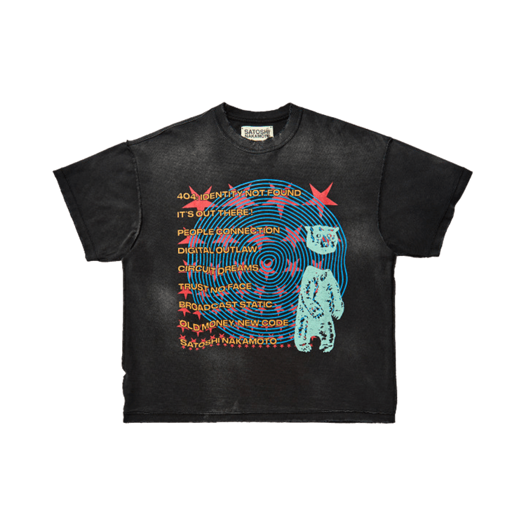 Satoshi Nakamoto Overdrive T-Shirt "Washed Black"