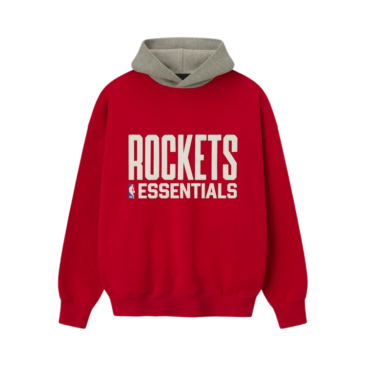 Fear of God Essentials Rockets Sport Hoodie "Red/Concrete Heather"
