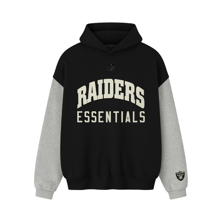 Fear of God Essentials Raiders Sport Hoodie "Black/Concrete Heather"