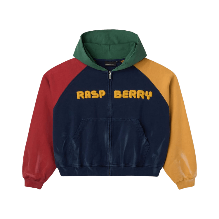 GV Gallery Raspberry Color Block Zip Up Hoodie "Multicolor"