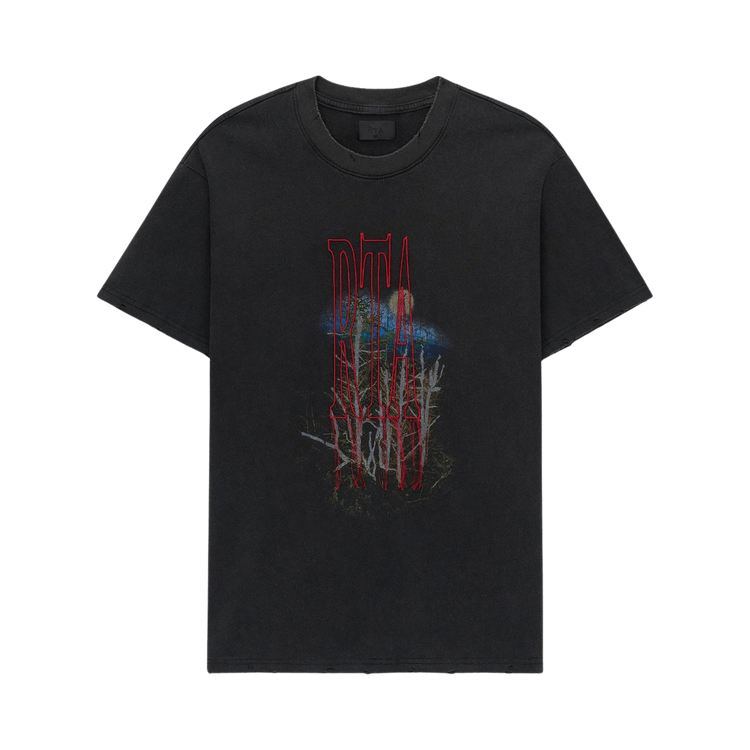 RtA Colin Oversized Short-Sleeve Tee "Black/Forest"