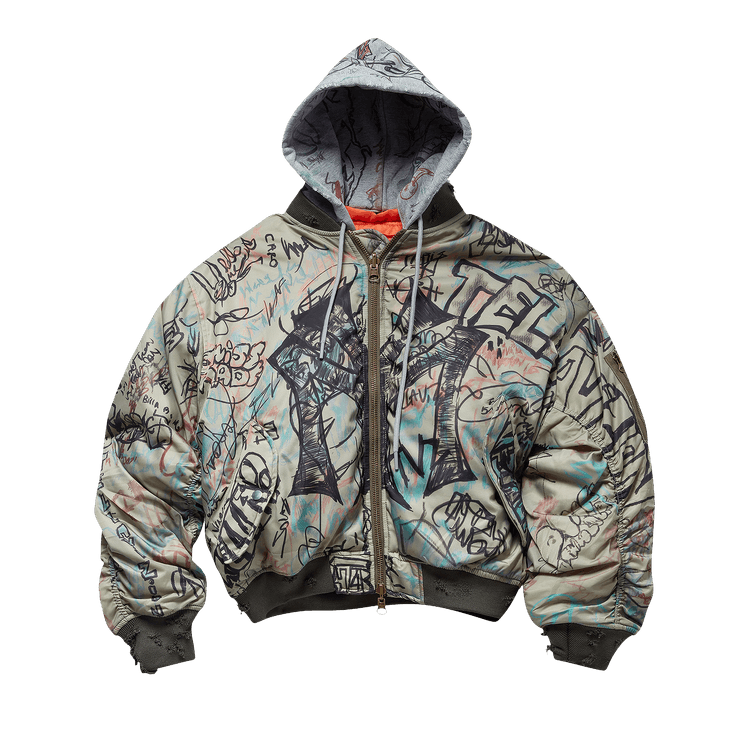Mowalola Graffiti Bomber "Green"