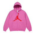 Supreme x Jordan Zip Up Hooded Sweatshirt "Pink"