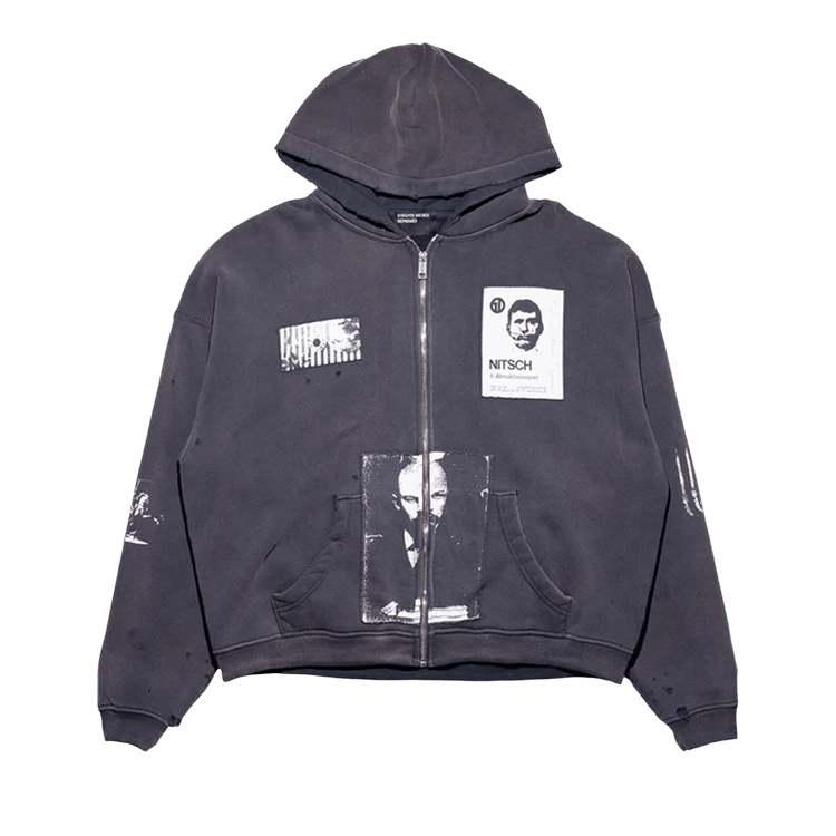 Enfants Riches Déprimés Lenin"s Nap Time Assemblage Zip Hoodie "Washed Black'