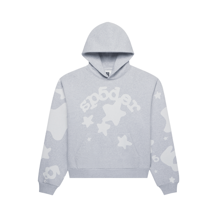 Sp5der Aop Beluga Pullover Hoodie "Grey"