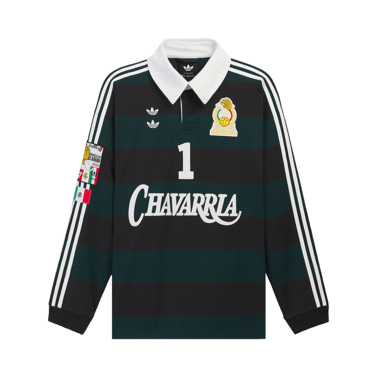 Adidas x Willy Chavarria Rugby Shirt "Black/Aurora Ivy"