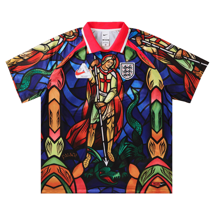 Palace x Nike England Dri-Fit Football Jersey "Bright Crimson"