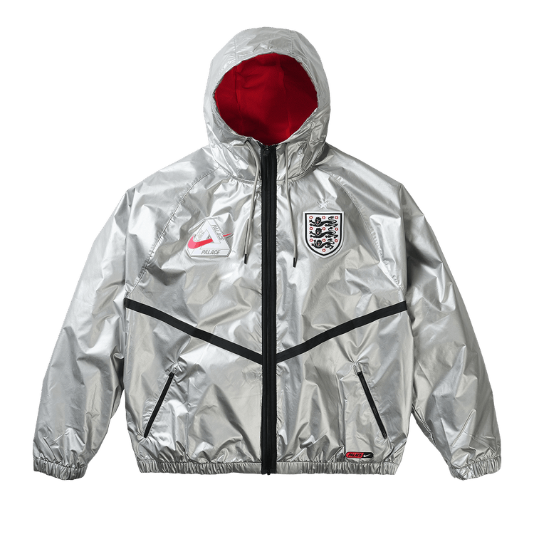Palace x Nike England Dri-Fit Academy Anthem Jacket "Pewter Grey/Bright Crimson/Black"