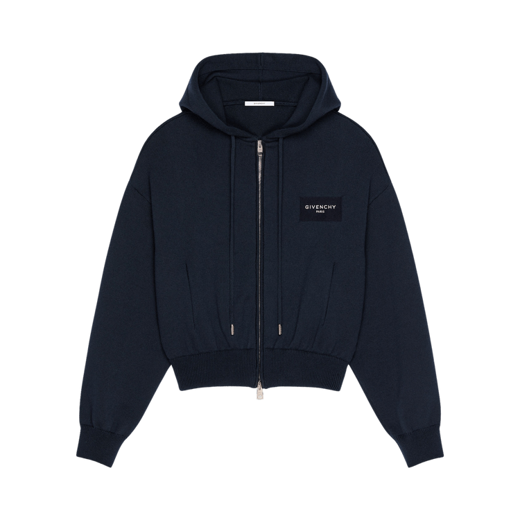 Givenchy Zip-Up Hoodie Sweater "Navy"