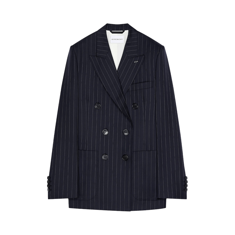 Givenchy Pockets Double Breasted Jacket "Dark Navy"