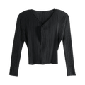 Pleats Please Issey Miyake Basics Cardigan "Black"