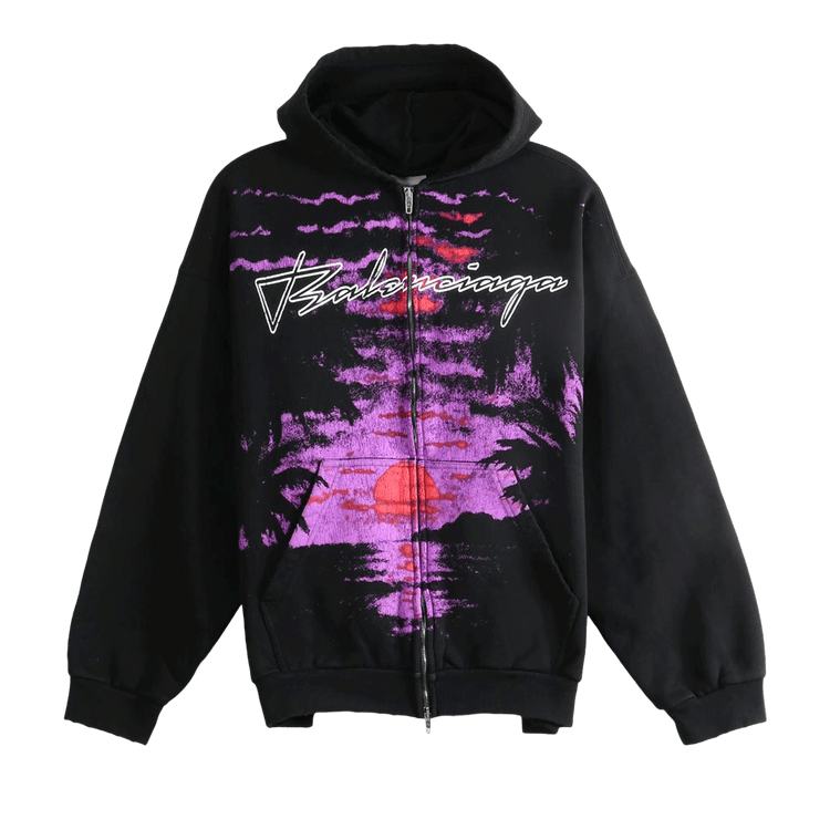 Balenciaga Zip-Up Hoodie "Black"