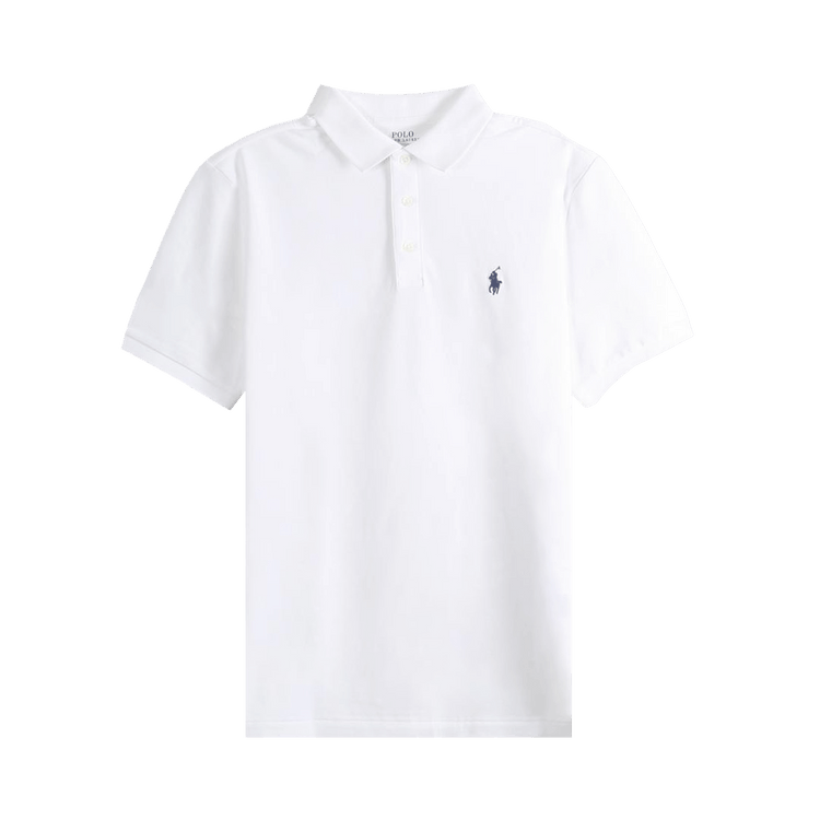 Polo Ralph Lauren Classic Fit Stretch Mesh Polo With 3-Button Placket "White"