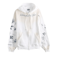 Balenciaga Raglan Sleeve Zip-Up Hoodie "White"