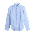 Polo Ralph Lauren Long-Sleeve Tissue Linen Sport Shirt "Cabana Blue/White"