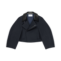 Givenchy A-Line Cocoon Sleeve Jacket "Dark Navy"