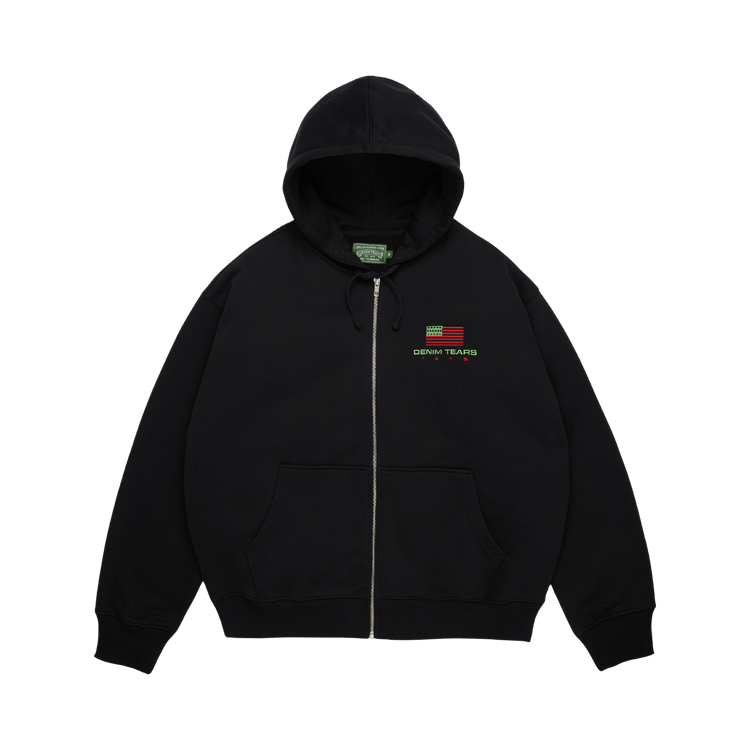 Denim Tears Pan African Zip Hoodie "Black"
