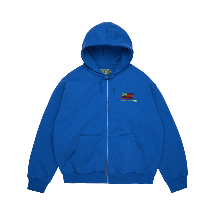 Denim Tears Pan African Zip Hoodie "Blue"