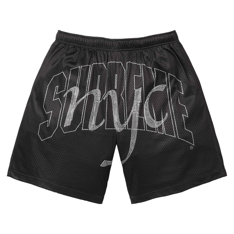 Supreme Rhinestone Mesh Short "Black"