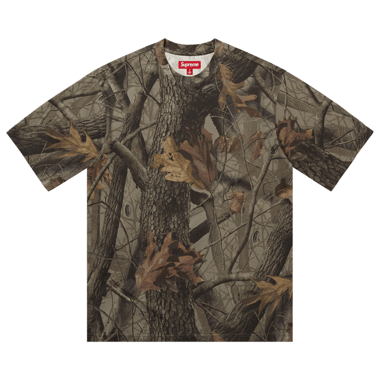 Supreme Rhinestone Script Short-Sleeve Top "Realtree Hardwoods Camo"