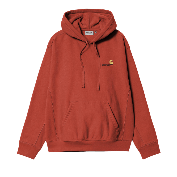 Carhartt WIP Hooded American Script Sweatshirt "Oxide Red"