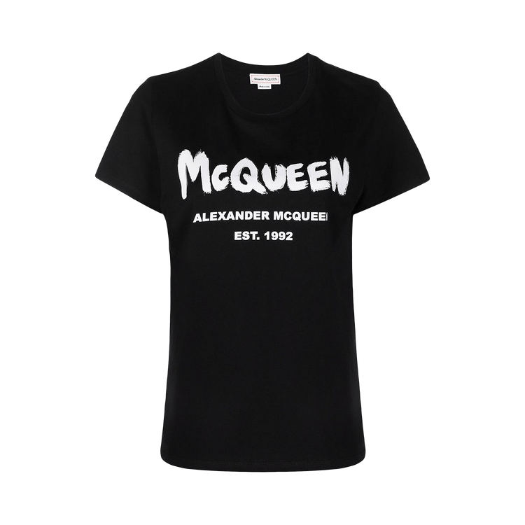 Alexander McQueen Graffiti Logo Short-Sleeve T-Shirt "Black"