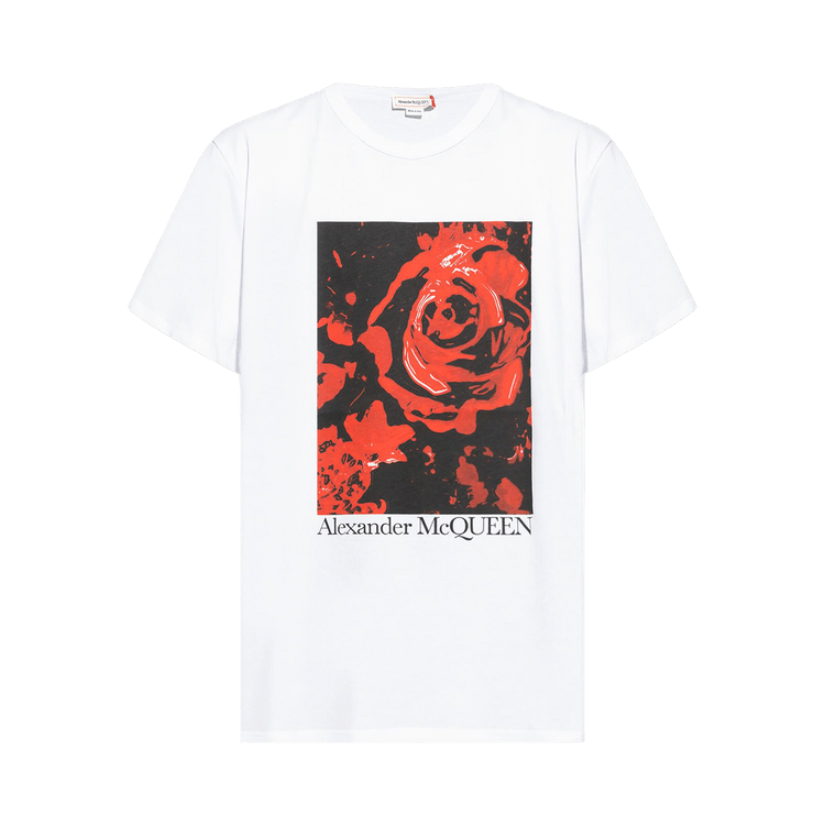 Alexander McQueen Wax Flower T-Shirt "Floral Pattern"