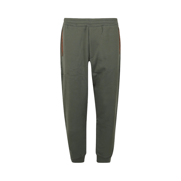 Alexander McQueen Slim-Fit Cotton Track Pants "Green"