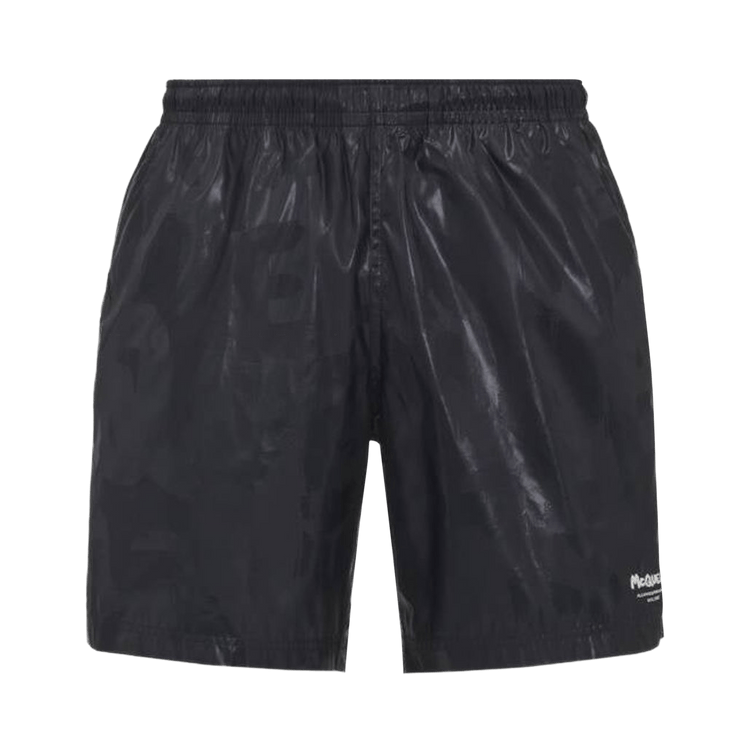 Alexander McQueen Graffiti Swim Shorts "Black"