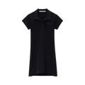 Alexander Wang Allover Hotfix Shrunken Mini Polo Dress "Washed Black"