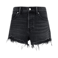 Alexander Wang Crystal Hotfix At Back Pockets Relaxed Short "Grey Aged"