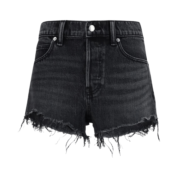 Alexander Wang Crystal Hotfix At Back Pockets Relaxed Short "Grey Aged"
