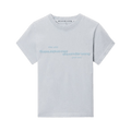 Alexander Wang Mirrored Logo Print Shrunken Tee "Washed Sky"