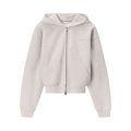 Alexander Wang Allover Hotfix Zip-Up Hoodie "Light Heather Grey"