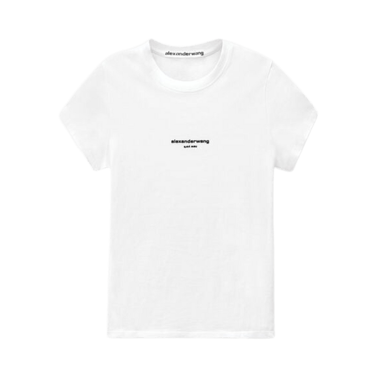 Alexander Wang Logo Print Fitted Tee "White"