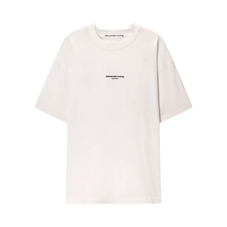 Alexander Wang Logo Print Short-Sleeve Tee "White"