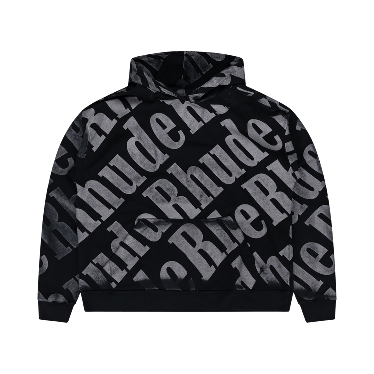 Rhude All Over Hoodie "Black"